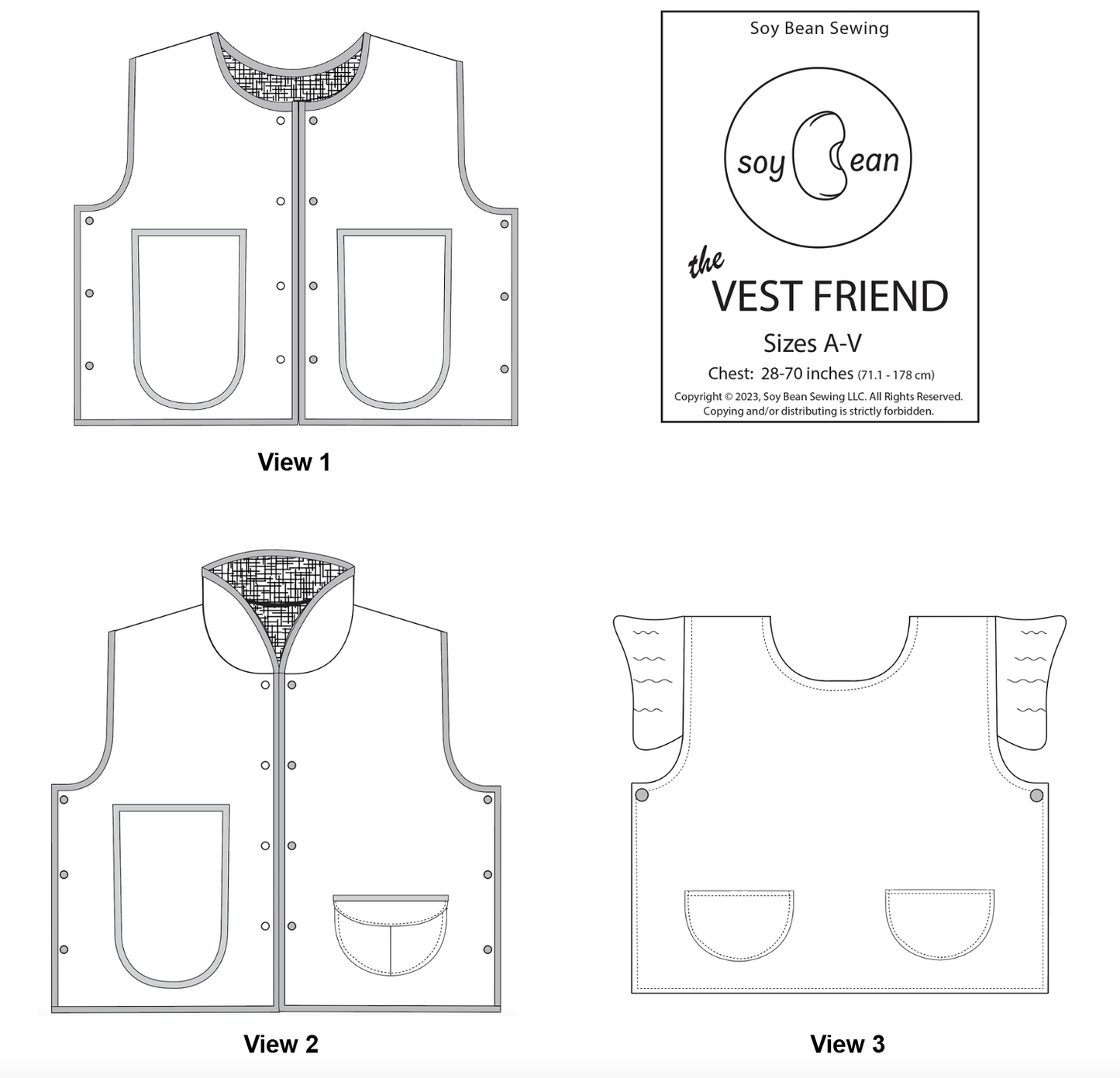Vest Friend PDF Sewing Pattern
